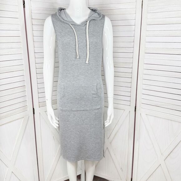 Active USA Sleeveless Hoodie Sheath Dress Grey Small - Picture 1 of 12